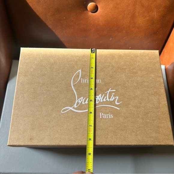 Empty Christian Louboutin Tan Shoes Box with Replacement Caps - Picture 5 of 8